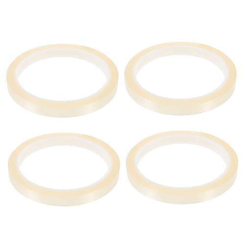 Gatuida 4 Rollen Hochtemperaturbeständiges Klebeband Draht automatisch Acetat Leitung multifunktionales klebeband silikonband Wärmeband Thermoband subsensitiver Silikonkleber Transparent von Gatuida