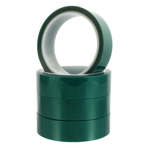 Gatuida 4 Rollen Wärmeübertragungsband Schrumpfband Beständig Spender erreichen Barriere silikonband heat resistant tape Hochtemperaturbänder spannungsfestes Klebeband Kieselgel Green von Gatuida