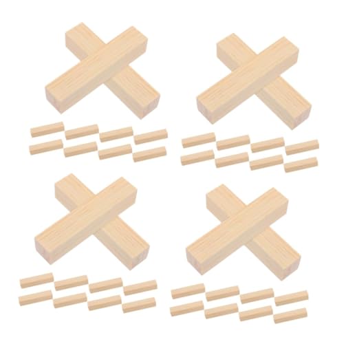 Gatuida 4 Sätze 4 Sets Holzmaterial Bauholz Holz Bastelmaterial Dübelstangen Zum Basteln DIY Holzhandwerksstäbe Holzhandwerksbedarf Schnitzblöcke DIY Holzplanken DIY 10 Stück * 4 von Gatuida