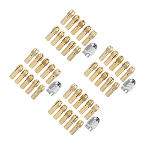 Gatuida 4 Sätze Elektrisches Schleiffutter Elektrisches Drehwerkzeug Schleifmaschinen-spannadapter Schnellreduzieradapter, Spannzange Schnellspannzange Klemmadapter Rostfreier Stahl Golden von Gatuida