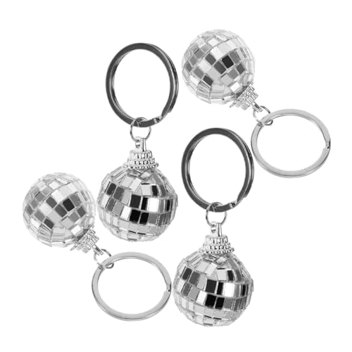 Gatuida 4 Stück Schlüsselanhänger Zum Aufhängen, Discokugeln, Schlüsselanhänger, Ornament, Mini-disco-kugel-dekoration von Gatuida