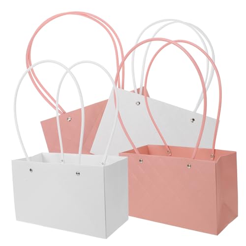 Gatuida 4 Stück Strauß Geschenkbox Braut Dekoration der Braut Abschluss Taschen Blumenverpackungstüten Praktische Geschenktüte Kisten für Blumen Kästen für Blumensträuße Metall von Gatuida