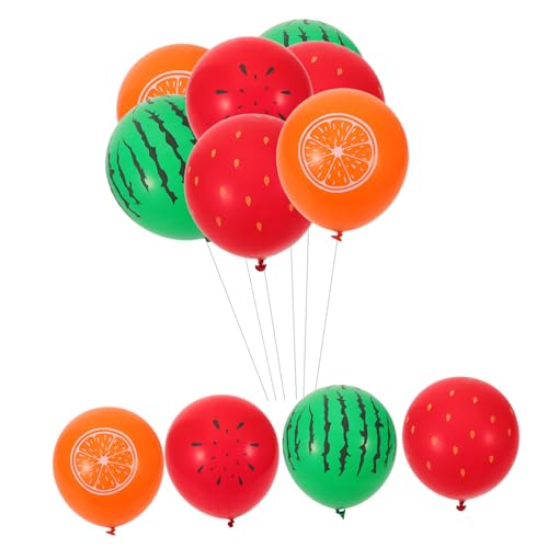 Gatuida 40 Stück Obstballons Ananas Erdbeerballons Fiesta Luftballons Glitzer Obstpartyballons Flamingo Ballons Kokosnussbaum Ballons Stand Gemüseballons Gänseblümchen Emulsion von Gatuida