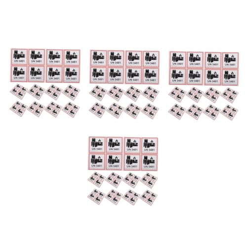 Gatuida 4sets Batterieetikett Sicherheitslabel Sicherheitswarnschilder Für Batterien Warnaufkleber Für Die Batterie Kupferplattenaufkleber Black 200pcs*4 von Gatuida