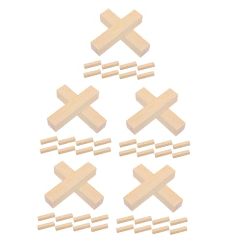 Gatuida 5 Sätze 5 Sets Holzmaterial Bauholz Rechteckige Holzstreifen Holz Bastelbedarf Dübel Zum Basteln Holzschnitzerei Rohlinge Schnitzholzstangen DIY 10 Stück * 5 von Gatuida