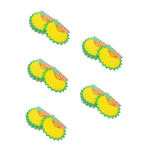 Gatuida 5 Sätze Explosiver Verkaufsdisplay Preislabels Hofverkauf Liefert Verkaufsschilder Für Einzelhandelsgeschäfte Flohmarktaufkleber Auto Zum Verkauf Papier 100 Stück * 5 von Gatuida