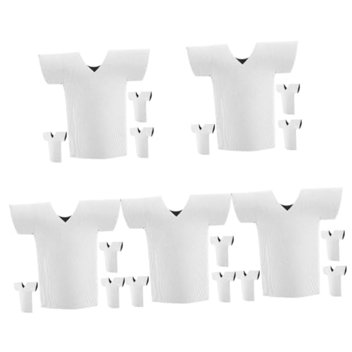 Gatuida 5 Sätze Flasche Getränke Handhaben Bierzubehör Guci Bastelzeug Water Glasses Waterbottle Su Şişesi Water Cup T-shirt-förmiges Handwerk in T-shirt-form Stoff Weiß 4 Stück * 5 von Gatuida