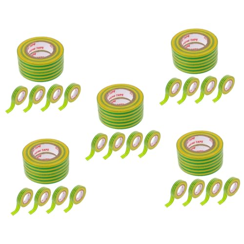 Gatuida 5 Sätze Isolierband Band Mit Hoher Hitze Lötband Elektrisches Band Elektroklebeband Elektriker Klebeband Hochtemperaturband Elektrisches Klebeband Im Freien Pvc Yellow 6 Rollen * 5 von Gatuida