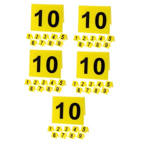 Gatuida 5sets Nummernschild Acrylschild Hochzeitsdeko Kennzeichen Acrylmarkierungen Namenskarten Für Den Tisch Restauranttischschild Tischnummer Zelte Tischnummer Im Café Yellow 10pcs*5 von Gatuida