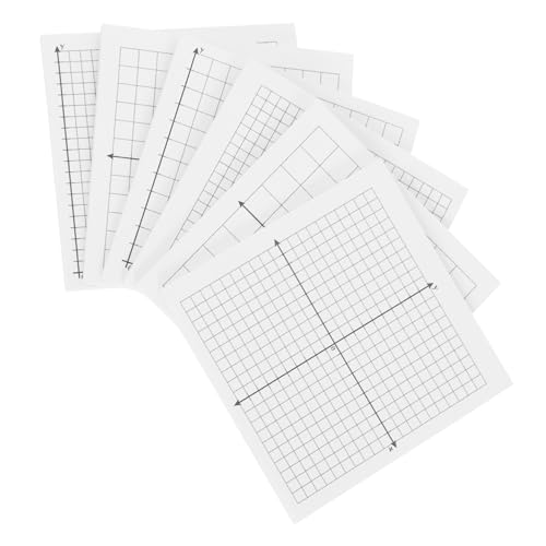 Gatuida 6 Stk Haftnotizen Mathe-Diagrammpapier Aufkleber-Notizen Klebenotizblöcke mit Geometrie selbstklebende Notizblöcke Gitter-Notizblöcke Haftnotizblöcke mit Gittermuster Weiß von Gatuida