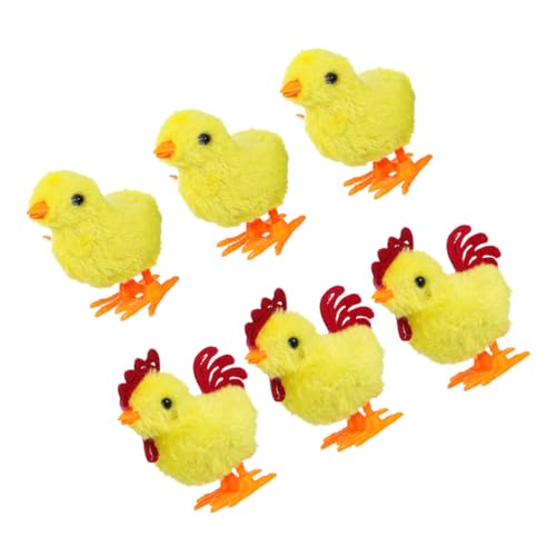 Gatuida 6 Stück Auf Dem Uhrwerk Küken Realistisches Huhn Simulationshuhn Tierspielzeug Für Simulierte Bauernhof-hühnerfiguren Interaktives Plüschtier Partygeschenke Yellow Plastik von Gatuida