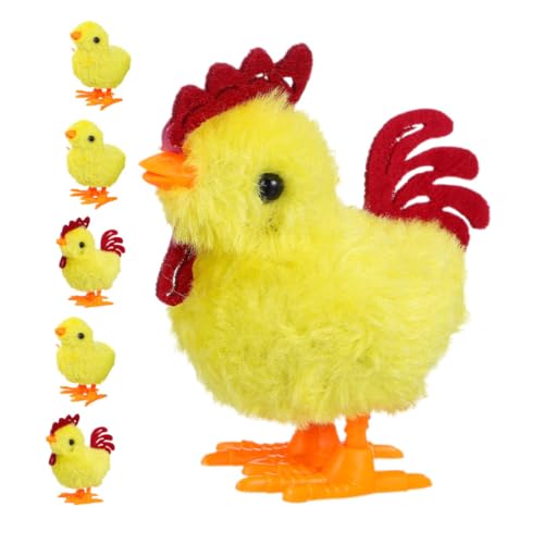 Gatuida 6 Stück Auf Dem Uhrwerk Küken Tierspielzeug Für Tierische Partygeschenke Massenspielzeug Für Aufziehbare Tierspielzeuge Aufziehspielzeuge Plüsch Yellow von Gatuida