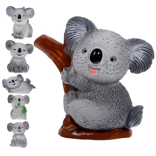 Gatuida 6 Stück Miniatur-Koala-Modell Miniaturen Mikrolandschaft Tierdekor Kuchendeckel Koala Mini-Ornament Figur Koala Mini-Koala-Figur Figuren Bonsai-miniaturfiguren Miniaturfrösche Harz von Gatuida