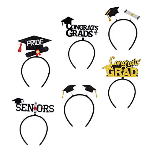 Gatuida 6 Stück Stirnband für die Abschlusssaison graduation cap abschlussgeschenk Haarschmuck für Bachelor-Absolventen Party Braut- rahmen entzückendes Haarband Haarband gefühlt von Gatuida