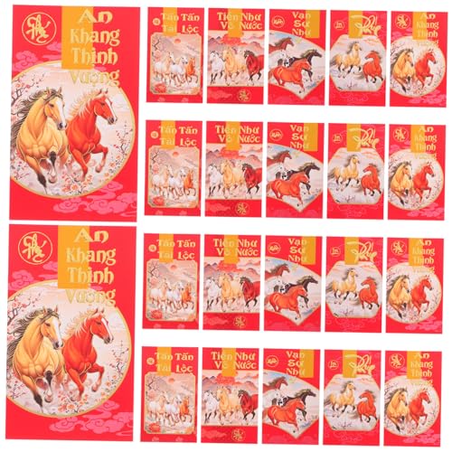 Gatuida 60 Stück Lunar Year Envelopes Jahr Des Pferdes Langlebige Rote Geldumschläge aus Papier Traditionelle Vietnamese Spring Festival Envelopes für Bargeld und Gatuida 60 Stück Lunar Year Envelopes Jahr Des Pferdes Langlebige Rote Geldumschläge aus Papier Traditionelle Vietnamese Spring Festival Envelopes für Bargeld und von Gatuida