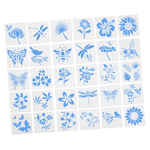 Gatuida 60 Stück Teiliges Schablonen Malerei mit Blumen Schmetterlingsmotiven Flexible Wiederverwendbare Kunststoff vorlagen für DIY Bastelprojekte Wandmalerei Kartengestaltung Vielseitig Gatuida 60 Stück Teiliges Schablonen Malerei mit Blumen Schmetterlingsmotiven Flexible Wiederverwendbare Kunststoff vorlagen für DIY Bastelprojekte Wandmalerei Kartengestaltung Vielseitig von Gatuida