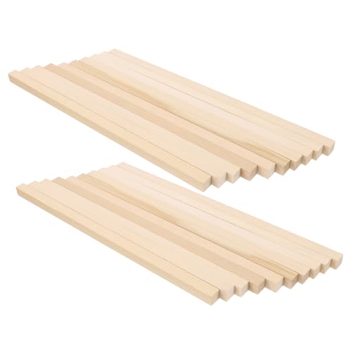 Gatuida 60st Handgefertigter Holzstab Quadratische Holzstäbchen Diy Holzstäbe Holzdübel Basteln Quadratische Holzstücke Quadratische Hartholzdübel Holzdübel Bemalen Hölzern Beige von Gatuida