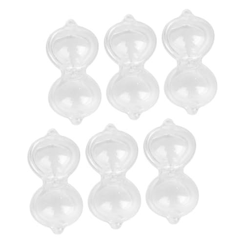 Gatuida 6pcs Mini -sandglas Cartoon-Timer Schlüsselanhänger Zeitschaltuhr Für Kreative Sanduhr Süße Küchentimer Netter Timer Wasseruhr Zappelspielzeug Weiß Plastik von Gatuida