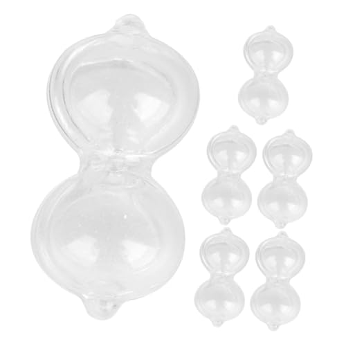 Gatuida 6pcs Mini -sandglas Kreative Sanduhr Augenmuscheln Zur Augenspülung Zeitschaltuhr Für Cartoon-timer Schlüsselanhänger Für Süßer Küchentimer Netter Timer Weiß Plastik von Gatuida