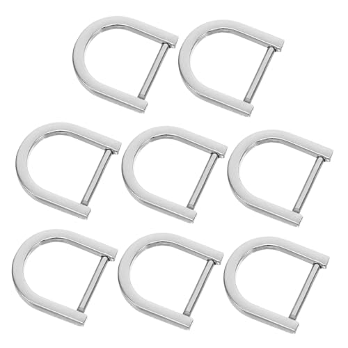 Gatuida 8st Entfernen Sie Den Schraubring U-förmige Schnallen Mini-d-ring D-ring Für Handtasche Fesselverschlüsse Rucksackschnalle D-ringe Für Gurtbänder Zinklegierung Silver von Gatuida