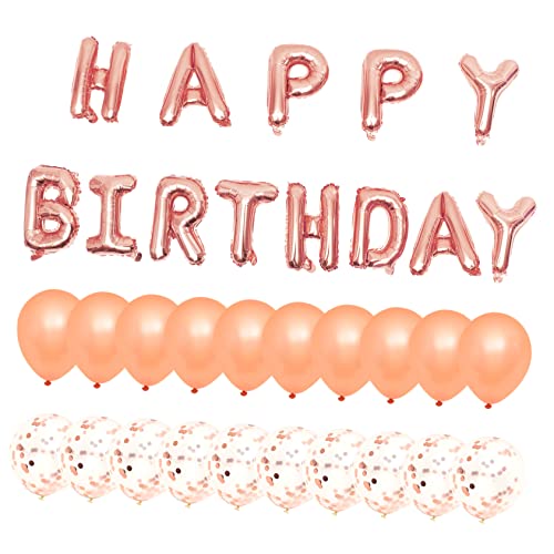 Gatuida DIY Luftballons Briefkit Folienballons Happy Birthday Roségold Party Dekoration Für Geburtstag Und Babyparty Ballon DIY Für Kreative von Gatuida