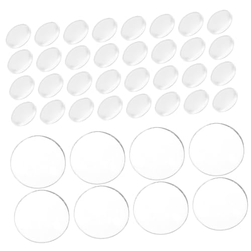 Gatuida Glasfleck Dekorationszubehör kühlschrankaufkleber glasaufkleber schmuckherstellung glasperlen Runde Cabochons aus Glas Cabochons basteln klare Cabochons Plastik Transparent von Gatuida