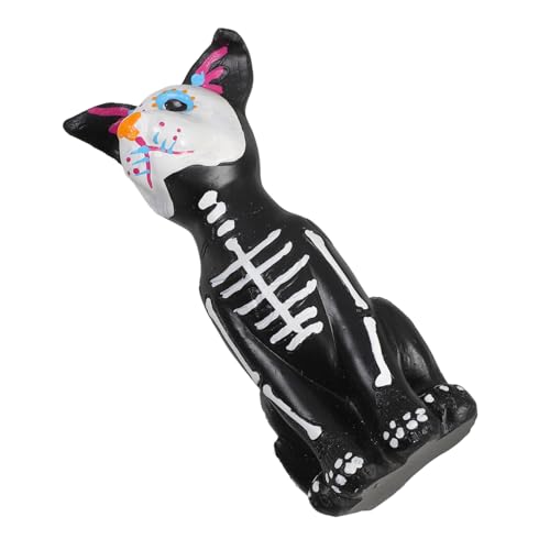 Gatuida Gothic Hundefigur Für Den Tag Der Toten – Halloween-Hundestatue Aus Kunstharz - Stilvolle Dekoration Für Zuhause Büro Oder Bauernhaus Schwarz Einzigartiges Ornament Für von Gatuida