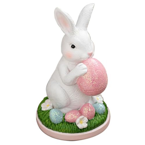 Gatuida Häschenverzierung Gartenkaninchen-Ornamente Osterhasenfigur Osterschmuck Simulation Kaninchen Ornament Ostern Ostern-haustierdekoration Osterdekorationen Für Den Tisch Harz von Gatuida