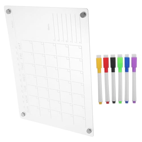 Gatuida Magnetische Notiztafel Kühlschrank Adventskalender Trockene Radiergummi Marker Klarer Kalender Für Kühlschrank Klare Weiße Tafel Für Wand Klassenzimmer Kalender Magnetisches von Gatuida