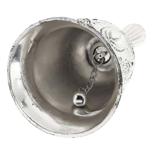 Gatuida Metal Handglocke Handklingel Laut für Restaurant Service Hotel Empfang Kompakte Tischglocke aus Metall Praktische Klingel für Küche Bar Schule und Büro Silberfarbene Rufglocke Gatuida Metal Handglocke Handklingel Laut für Restaurant Service Hotel Empfang Kompakte Tischglocke aus Metall Praktische Klingel für Küche Bar Schule und Büro Silberfarbene Rufglocke von Gatuida