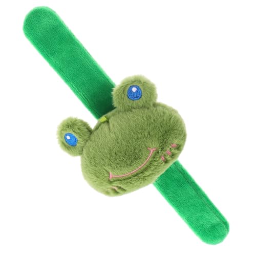 Gatuida Niedliches Frosch Slap Armband Plüsch Geldbörse Für Party Accessoire Halloween Slap Armband Froschkostüm Für Jungen Und Spaß Und Funktionalität von Gatuida