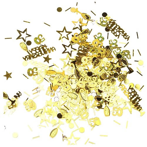 Gatuida Pack Goldkonfetti Für Jubiläumsfeiern Glitzernde Pailletten Für Hochzeitstag Dekoration Alles Zum Jubiläum Konfetti Für Festliche Tischdekoration von Gatuida