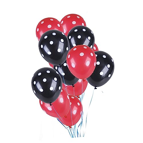 Gatuida Polka Dot Latexballons Rot Und Schwarz Hochzeitsballons Für Partydekoration Tupfenballons Für Geburtstagsfeiern Und Festliche Anlässe von Gatuida