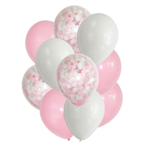 Gatuida Runde Konfetti Latexballons Rosa Für Hochzeit Geburtstag Babyparty Und Festlichkeiten Perfekte Party Dekoration Und Jubiläums Accessoire von Gatuida