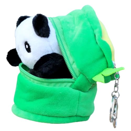 Gatuida Süßer Panda Schlüsselanhänger Aus Bambusrohr Niedlicher Tier Schlüsselanhänger Für Rucksäcke Und Taschen Für Panda Liebhaber Kawaii Design von Gatuida