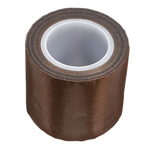 Gatuida Teflonband Wärmeübertragungsband Hitzebeständiges Klebeband Heizband Für Sublimation Wärmeband Ptfe-band Für Schrank Klebeband Für Vakuumierer Dichtelement Glasfaser Light Brown von Gatuida