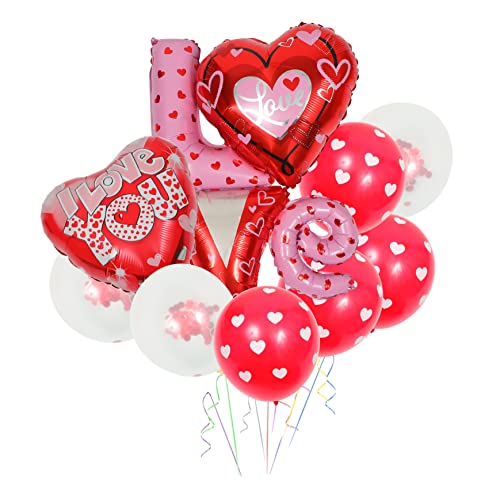 Gatuida Valentinstag Folienballons Herz Set Teiliges Partydekor Für Hochzeiten Und Valentinstag Love You Dekoration Für Romantische Feiern von Gatuida