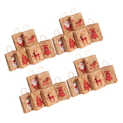 Gatuida Weihnachts Geschenktüten Aus Kraftpapier Handheld Geschenktüten Für Weihnachten Kleine Geschenktaschen Für Party Favoriten von Gatuida