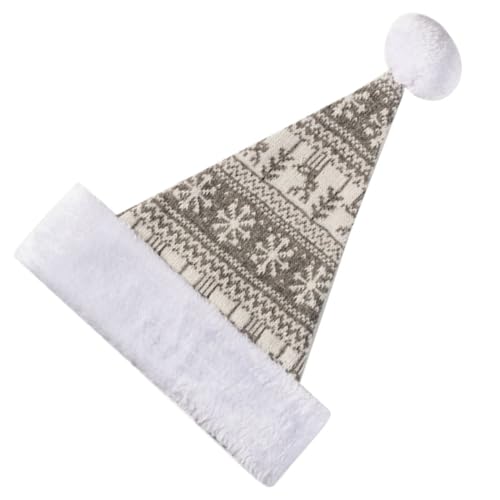 Gatuida Weihnachtsmütze Led-weihnachtsstrickmütze Weihnachtskopfbedeckung Frohe Weihnachten Weihnachtszauber Weihnachtsbrille Weihnachtsstirnbänder Kostüm-strickmütze Kostümhut Garn Grey von Gatuida