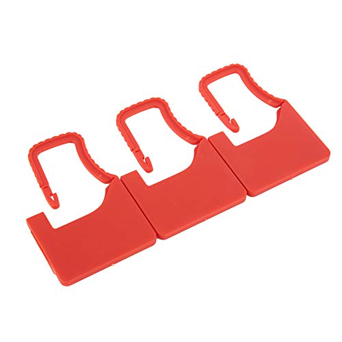 Gavigain 100pcs Plastikschloss, Selbstverriegelung Koffer Tasche Etikett Tag Plastiksiegel Schuhe Tasche Etikett Tag Einweg-Siegel (rot) von Gavigain