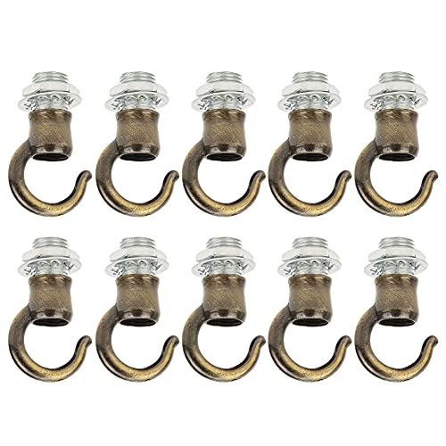 Gavigain 10PCS Deckenhaken, Zinklegierung Vintage Laterne Kronleuchter hängende Haken DIY Dekoration Zubehör für hängende Korb Haken Licht Vogelfutterhäuschen (Bronze Plating) von Gavigain