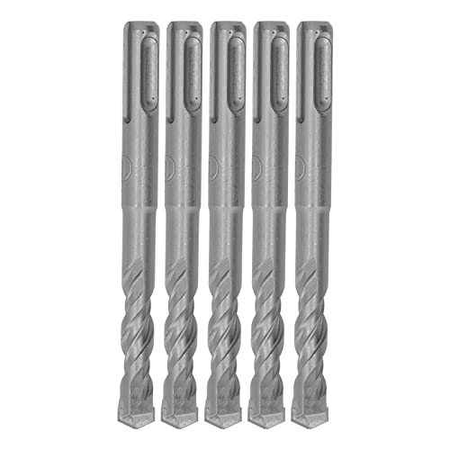 Gavigain 5-teiliges Steinbohrer-Set, Bohrhammerbohrer, Hartmetallspitze, Spirale, 2 Rillen, Schlagbohrer für Beton, Stein, Hartmetallbohrer-Set für Glas, Ziegel (10mm) von Gavigain