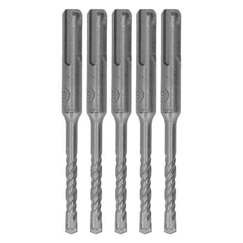 Gavigain 5-teiliges Steinbohrer-Set, Bohrhammerbohrer, Hartmetallspitze, Spirale, 2 Rillen, Schlagbohrer für Beton, Stein, Hartmetallbohrer-Set für Glas, Ziegel (6mm) von Gavigain