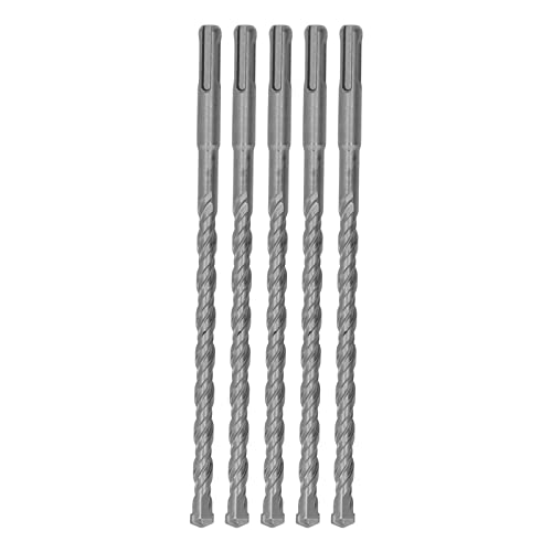 Gavigain 5-teiliges Steinbohrer-Set, Schlagbohrer mit Hartmetallspitze, Bohrhammer-Bit, 2-schneidige Spiralbohrer für Beton, Stein, Hartmetallbohrer-Set für Glas, Ziegel (10mm) von Gavigain