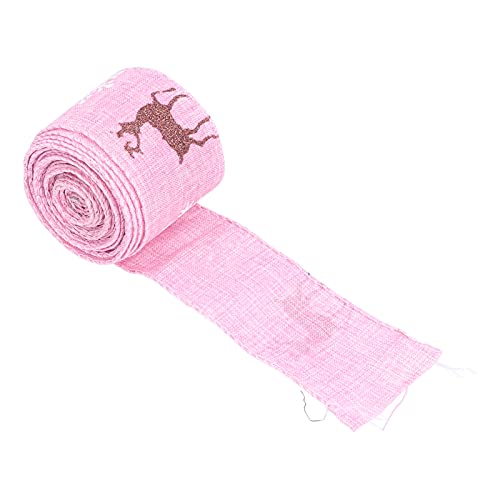 Weihnachtsband, Leinendraht, Dekoration, Weihnachtsbaum, Zuhause, Basteln, Urlaub, Blumen, DIY-Geschenkband, kann zur Herstellung von Kränzen, Blumenschleifen und Bastelprojekten (Pink) von Gavigain