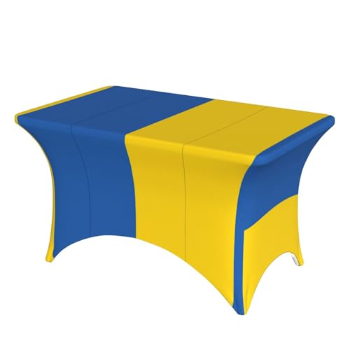 GaxfjRu Rechteckige Tischdecke mit der Flagge der Ukraine, passende Tischdecken für rechteckige Tische mit 1,8 m und 2,4 m, geeignet für Bankette im Freien von GaxfjRu