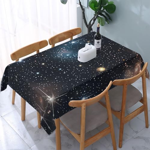 Wasserdichte Polyester-Tischdecke mit Sternsternhaufen und Galaxien, perfekt für den Innen- und Außenbereich, schützt und dekoriert Ihren Tisch von GaxfjRu