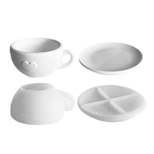 Gazocua Kaffeetassenformen Silikon, Tasse Silikonformen Kaffeetasse Epoxidharz Gießform, Tassenformen Für Epoxidharz, Silikonform Kaffeetasse Mit Untertassen, Silikonform Blumenbecher von Gazocua