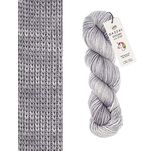 Gazzal Unicorn handgefärbte 100% superwash Merinowolle zum Stricken und Häkeln (1348) von Gazzal