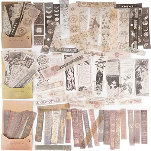 Gbloodst 120 Stück Washi Papier Aufkleber für Album, Aussparungen, Aufkleber, Dekoration, Notizen, Aufkleber, selbstklebend, für Bastelarbeiten, Alben, Scrapbooking von Gbloodst